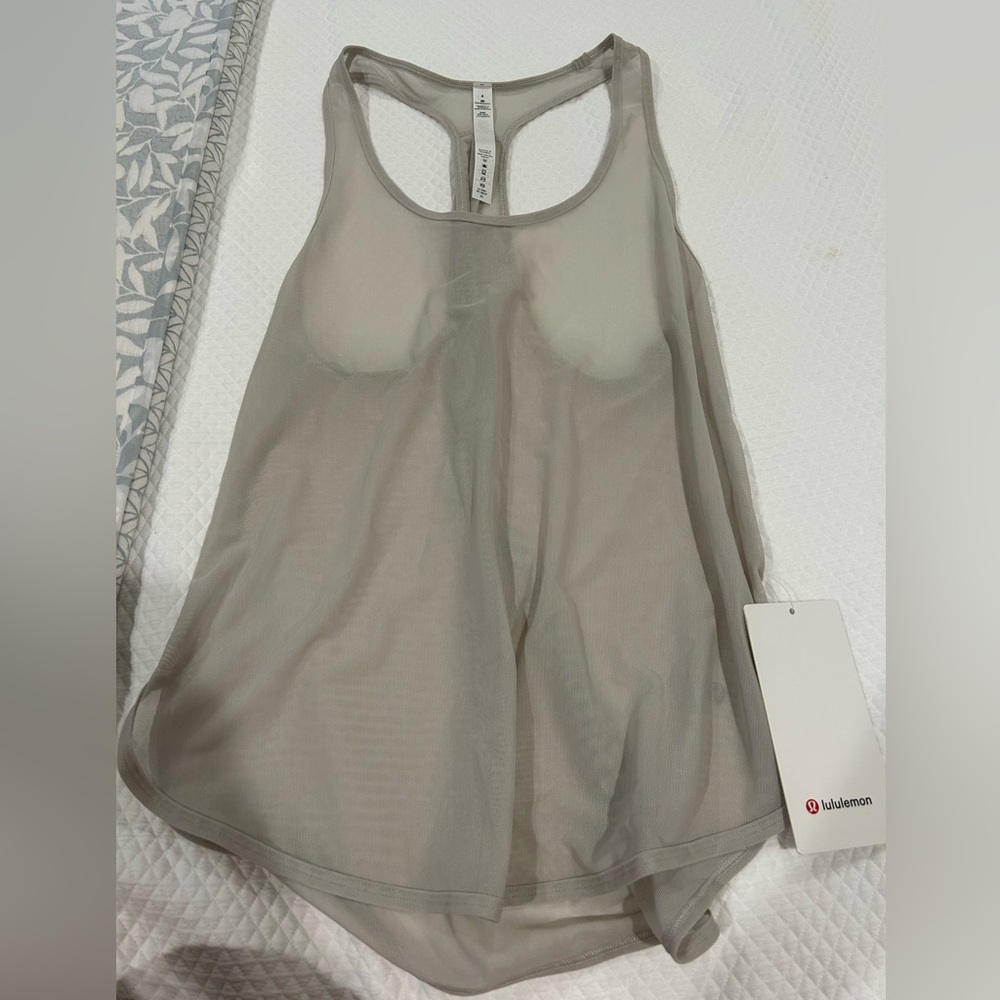 Lululemon Athletica Mesh Gray Tank Top